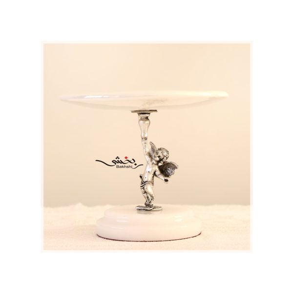 شیرینی خوری نقره و سرامیک طرح فرشته
