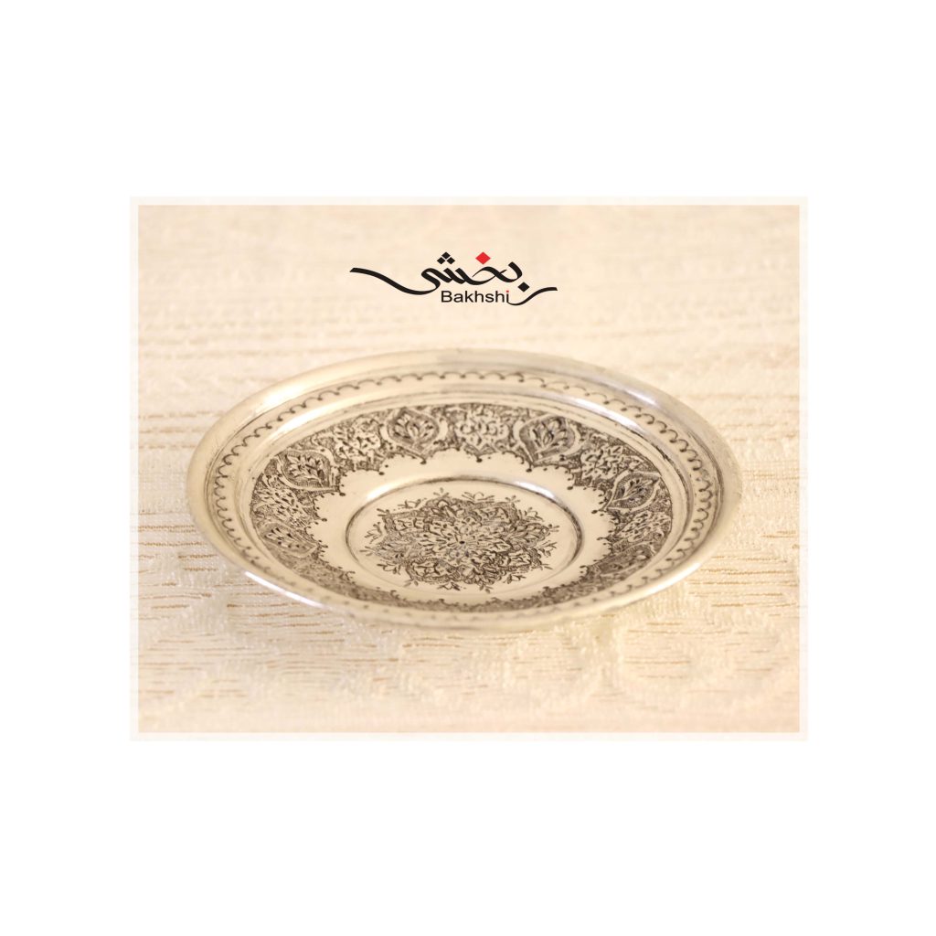 بشقاب کوچک نقره قلم ترنج عیار 84