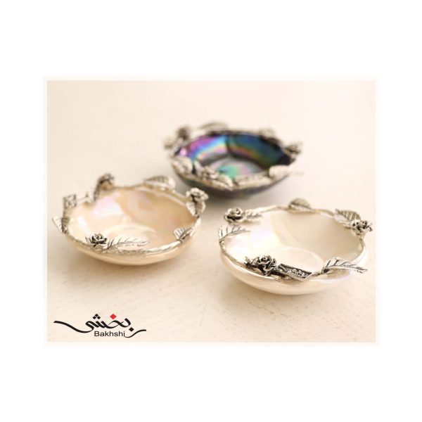 ظرف سرامیک و نقره طرح رز عیار 92.5