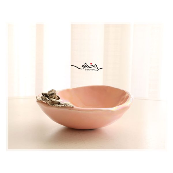 کاسه سرامیک و نقره طرح رز عیار 92.5