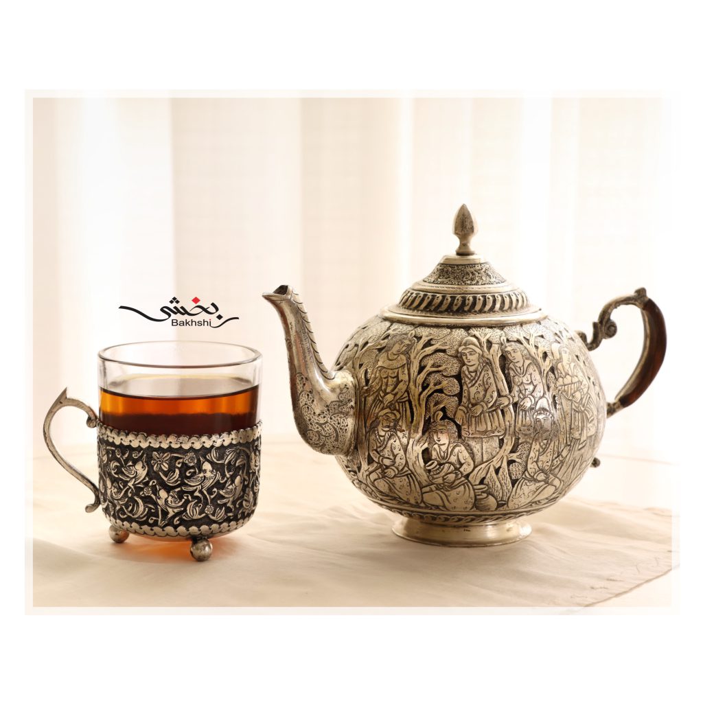 قوری نقره قلم مینیاتور اعلا عیار 90