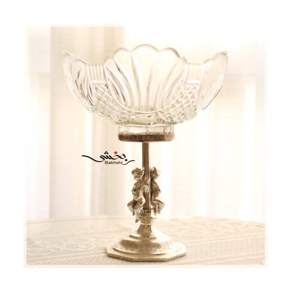 میوه خوری پایه دار نقره طرح فرشته عیار 84