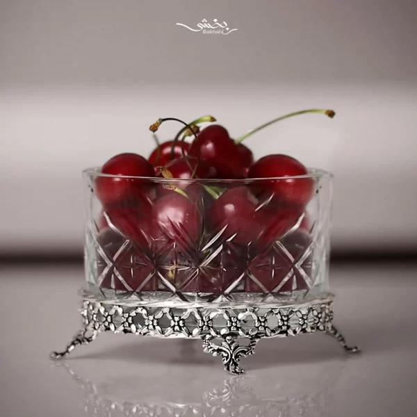 شکلات خوری بلور نقره