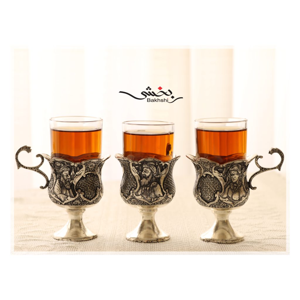 انگاره شش تایی نقره قلم مینیاتور اعلا عیار 90