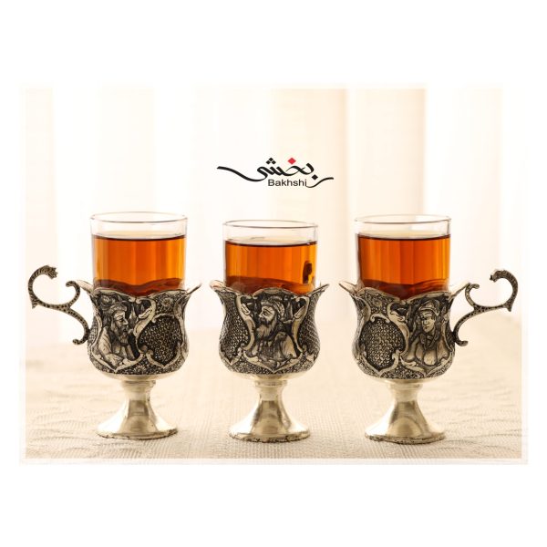 انگاره شش تایی نقره قلم مینیاتور اعلا عیار 90