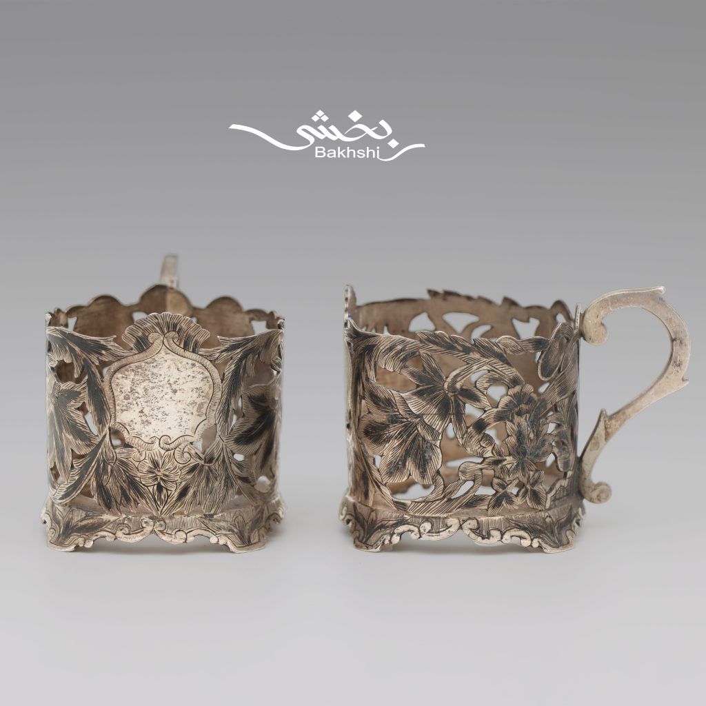 انگاره شش تایی نقره تبریز قدیمی عیار 84