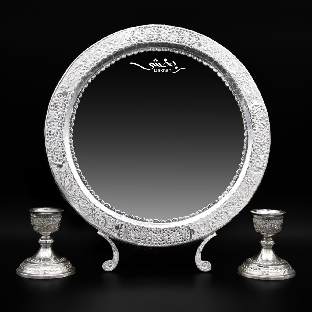 آینه و شمعدان نقره سفره عقد