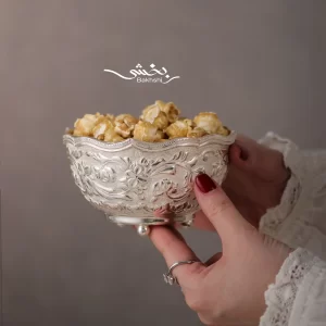 کاسه 6 عددی نقره گل برجسته