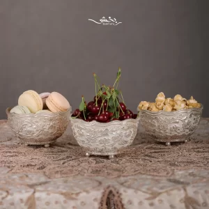 کاسه 6 عددی نقره گل برجسته