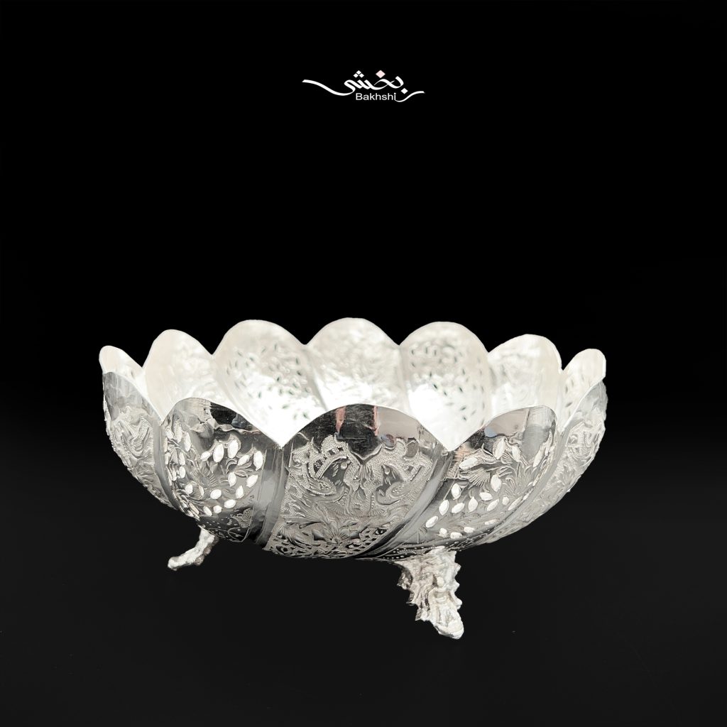 پسته خوری دالبور گل و مرغ پایه دار کوتاه