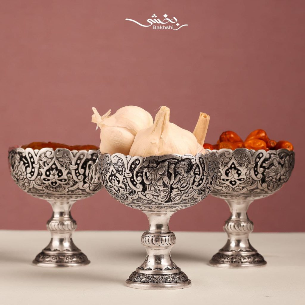 کاسه نقره شش عددی مینیاتور