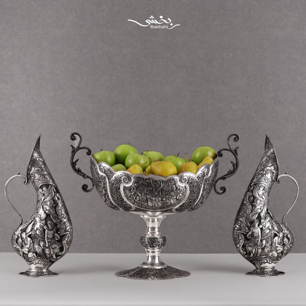 کشکول نقره مینیاتور اعلا