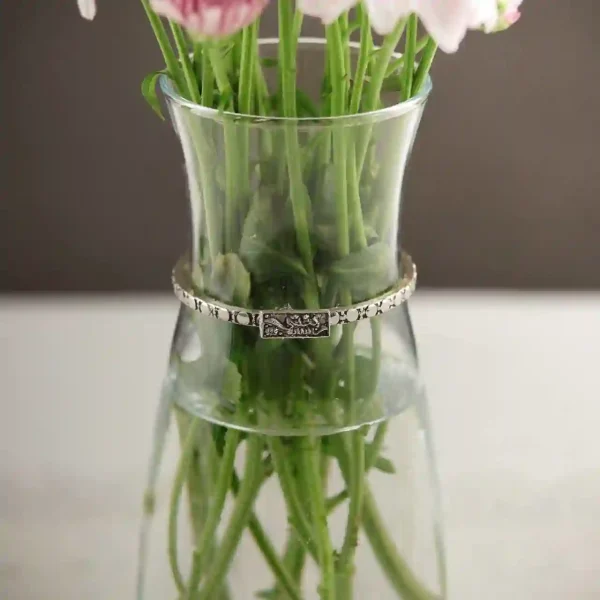 گلدان نقره و بلور