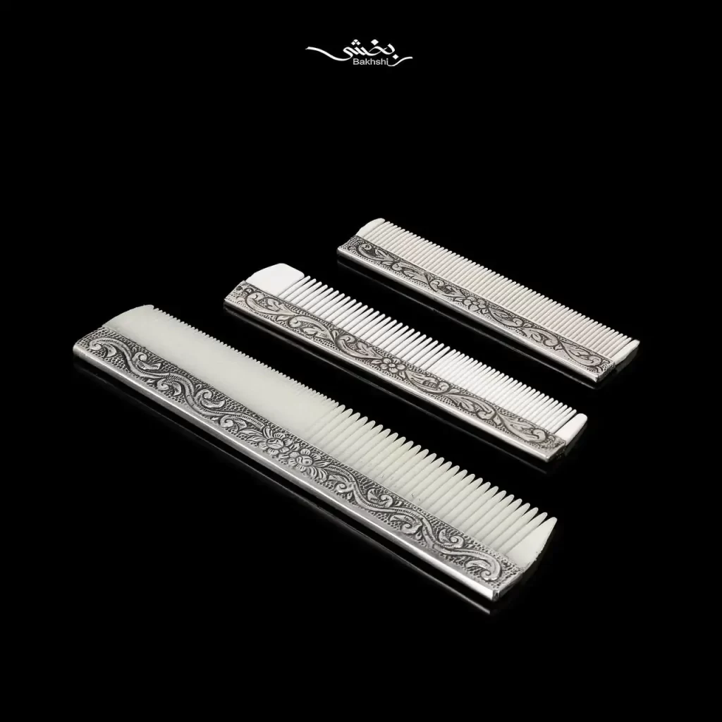 شانه نقره گل ریز