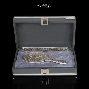 ست آینه دستی و شانه نقره در نقره بخشی