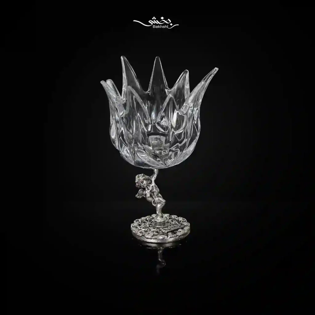 شمعدان تکی نقره فرشته مدرن