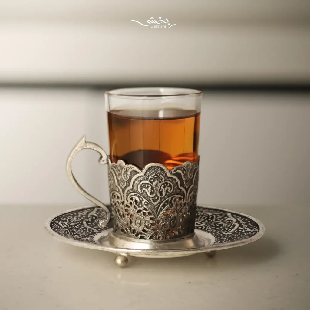 خرید نعلبکی پایه گلوله ای شش عددی گل و بوته درجه یک