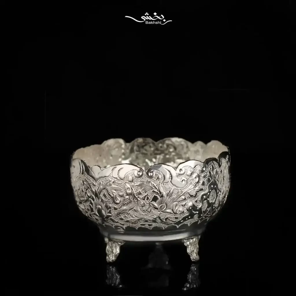 کاسه آجیل خوری شش عددی گل و مرغ