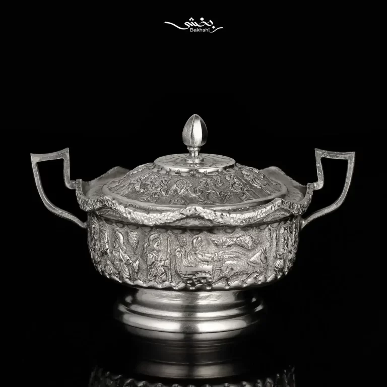 مشخصات قندان نقره دسته دار قلم تخت جمشید