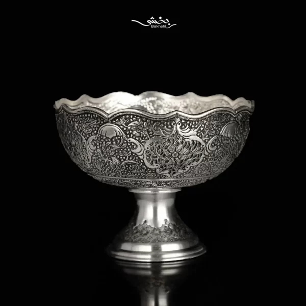 کاسه نقره گلدانی