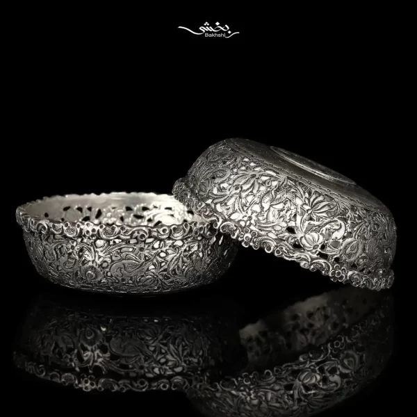 کاسه نقره سکه ای مشبک اعلا تکی