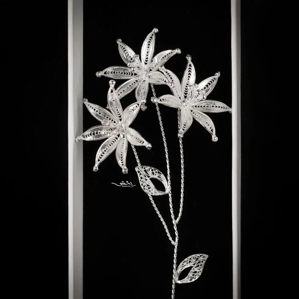 شاخه گل نقره کد4