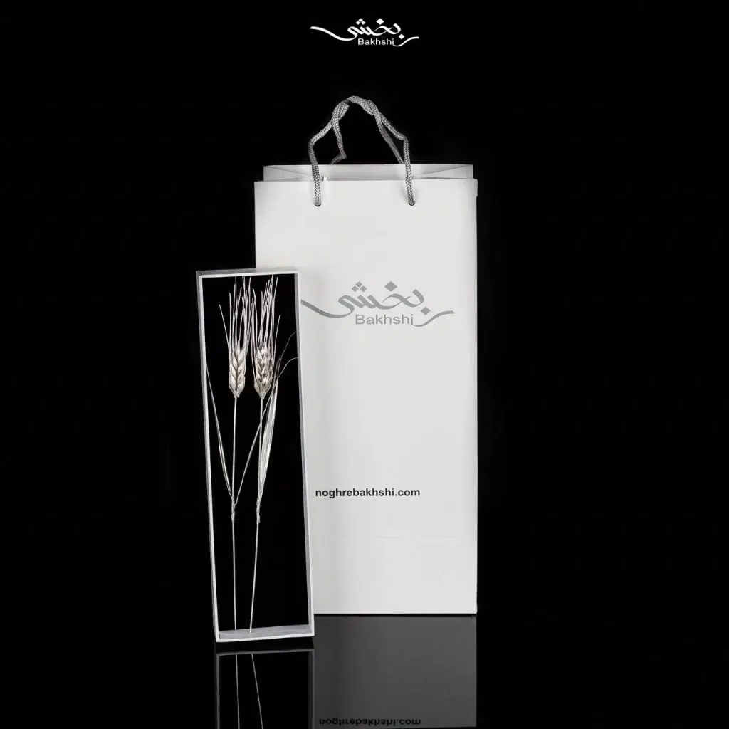 دو عدد شاخه گندم نقره