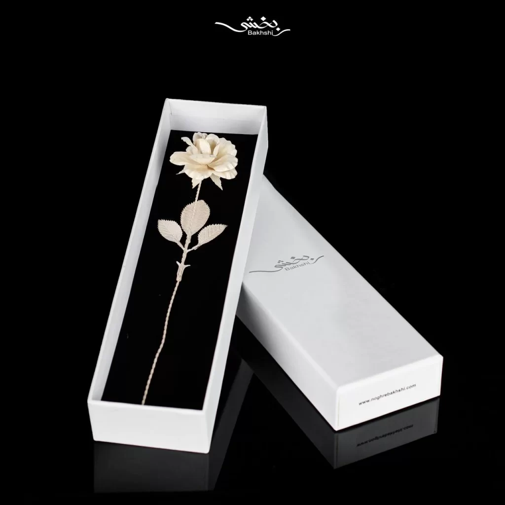 شاخه گل پرسی نقره کد1