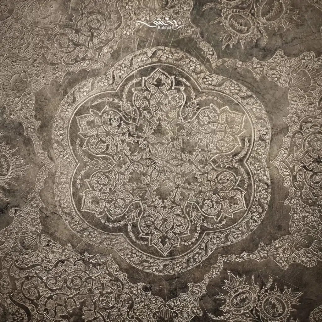 سینی نقره قلم ترنج اعلا آنتیک