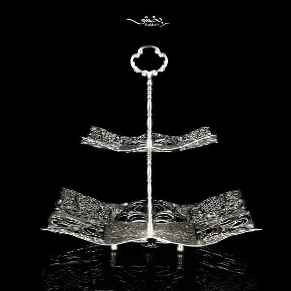 شیرینی خوری نقره دو طبقه تبریز