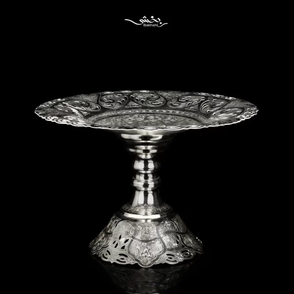 شیرینی خوری نقره پایه دار قلم تبریز