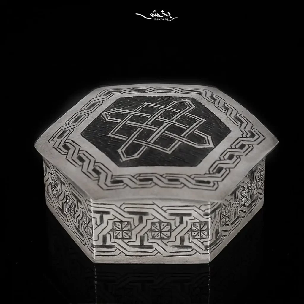 جعبه نقره قلم تبریز