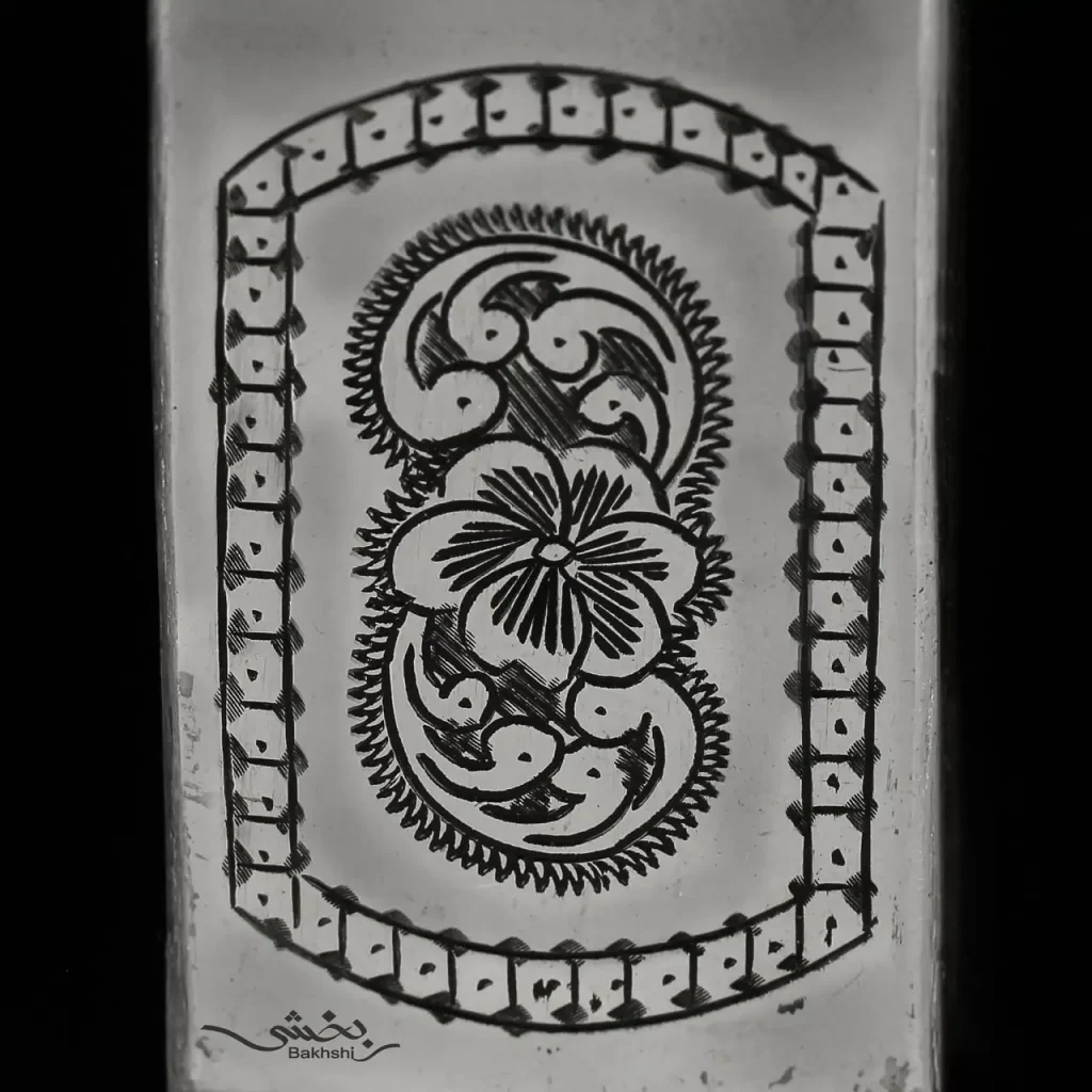 جعبه نقره مستطیل درب دار قلم کانداک