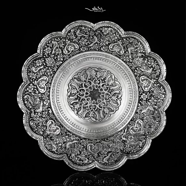 شیرینی خوری نقره گل و مرغ درجه یک