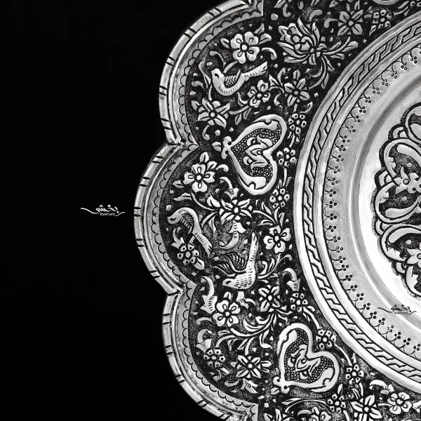 شیرینی خوری نقره گل و مرغ درجه یک