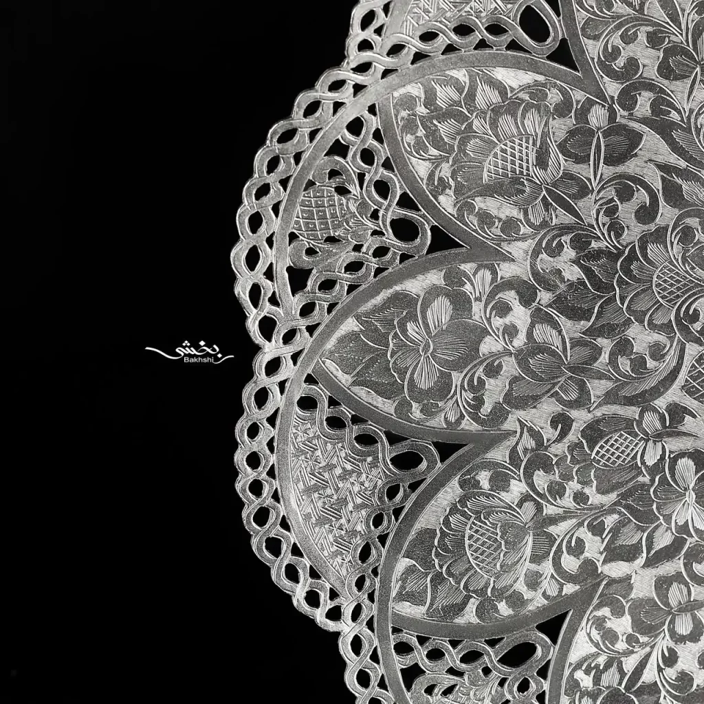 شیرینی خوری نقره پایه کوتاه تبریز