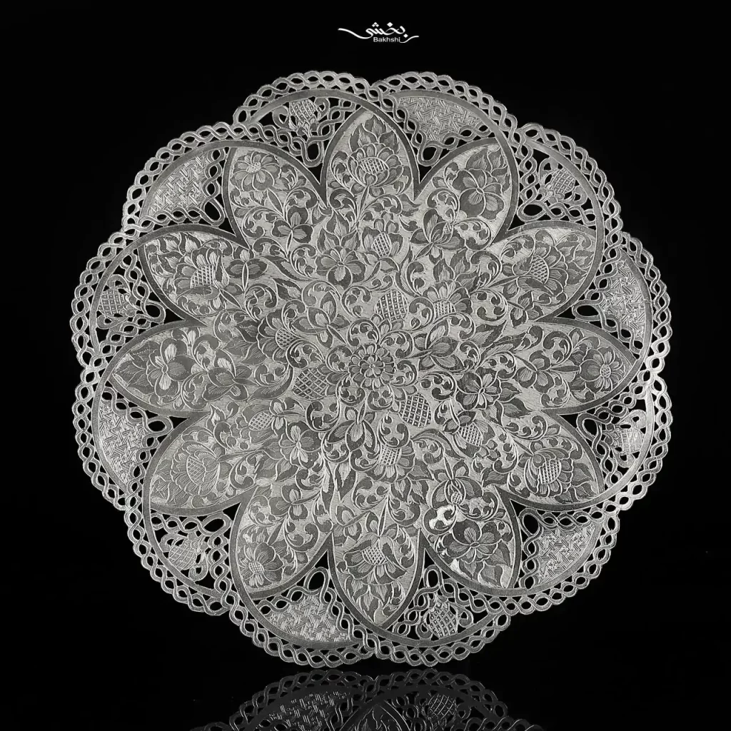 شیرینی خوری نقره پایه کوتاه تبریز