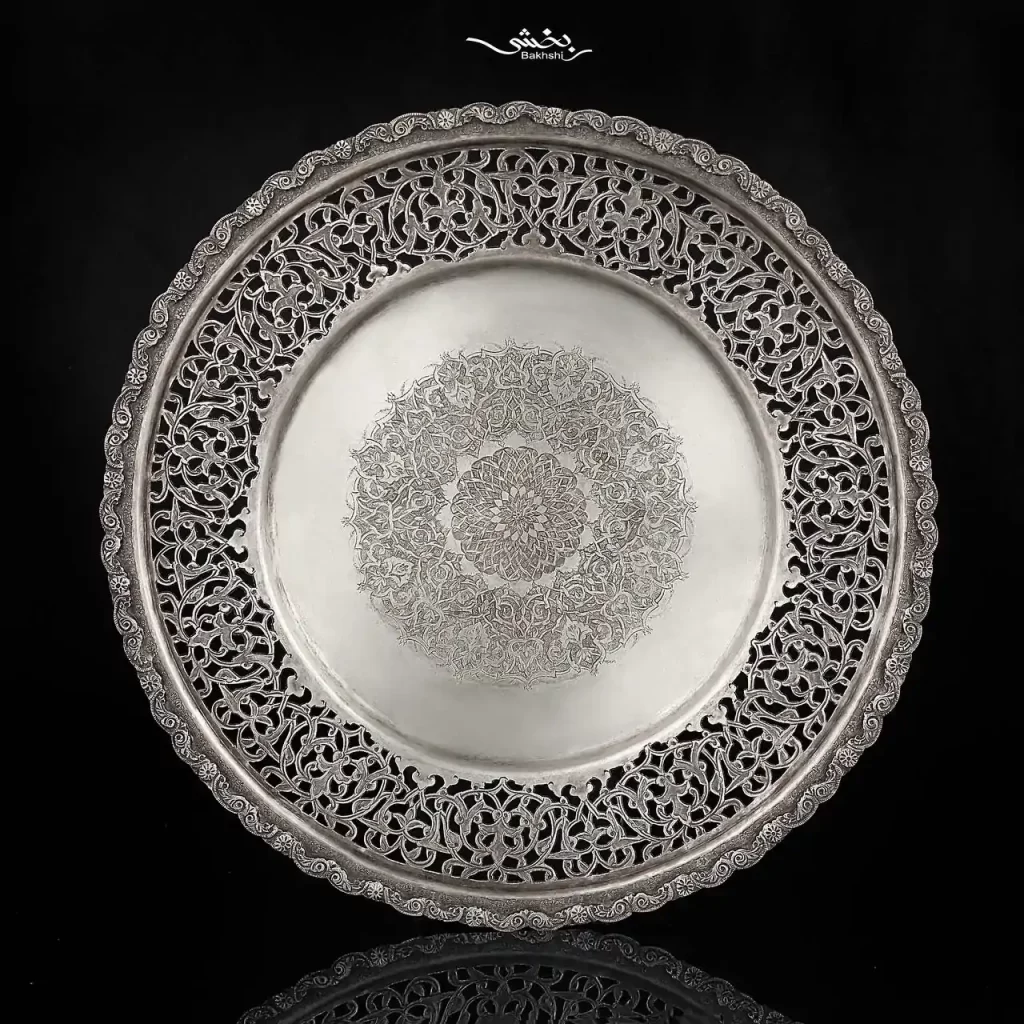 شیرینی خوری نقره تخت ترنج