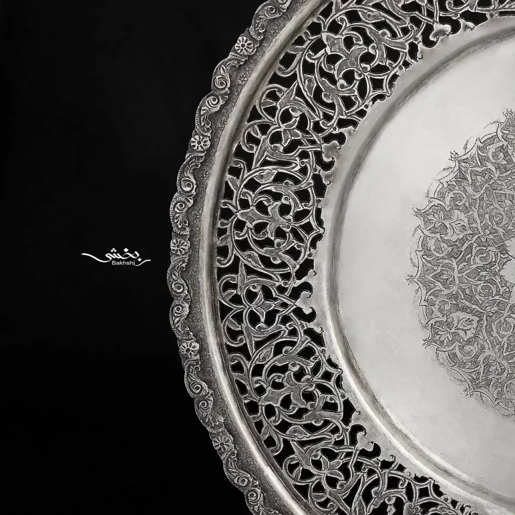 شیرینی خوری نقره تخت ترنج