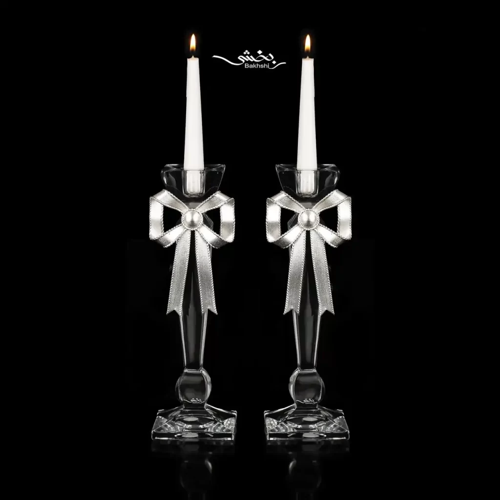شمعدان نقره پاپیون