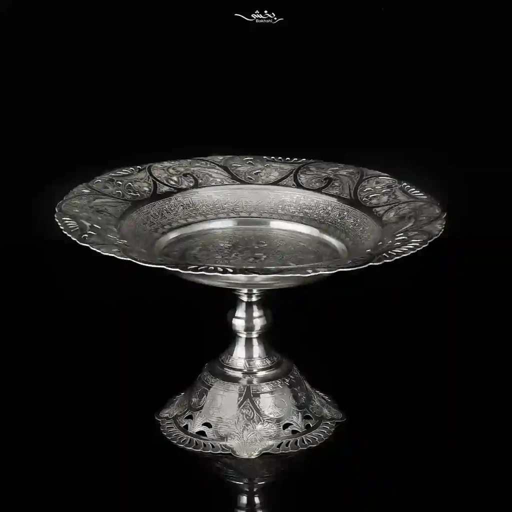 شیرینی خوری نقره قلم تبریز