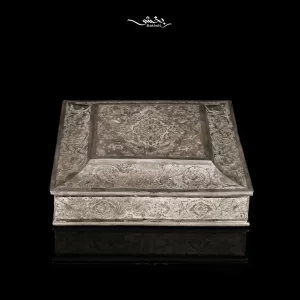 جعبه نقره مربع ترنج ریزقلم