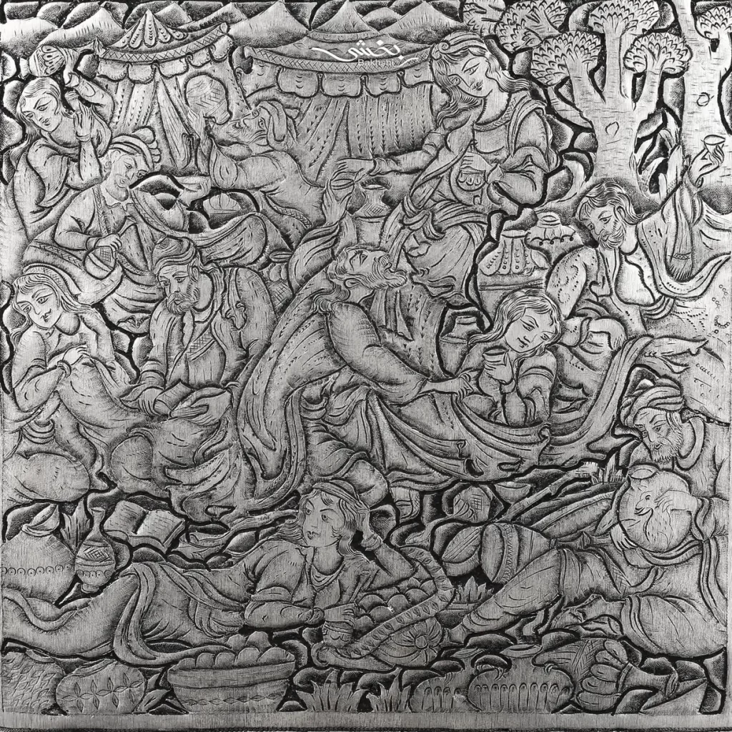 جعبه مربع نقره مینیاتور