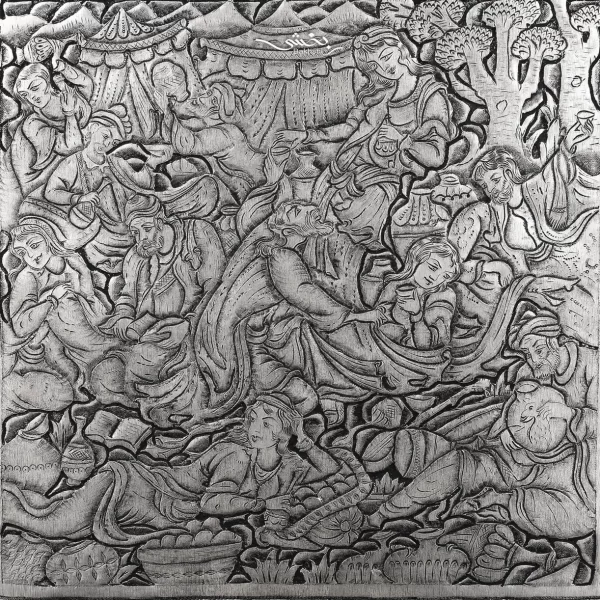 جعبه مربع نقره مینیاتور