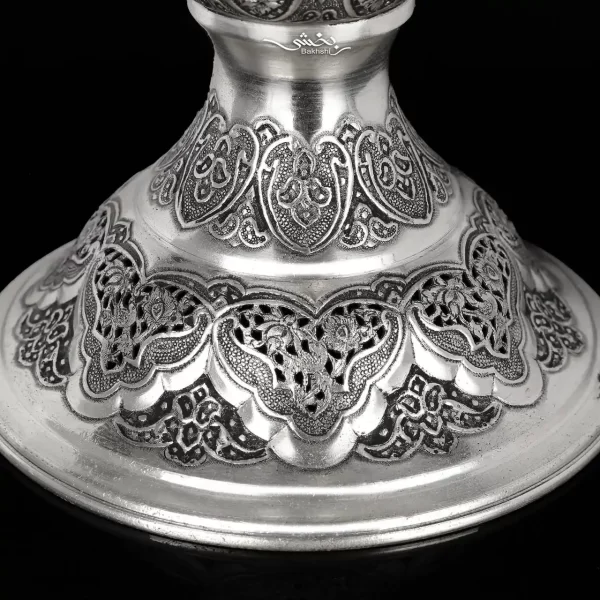 کاسه نقره مشبک ریزقلم اعلا