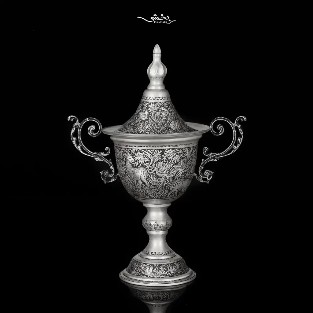 کاپ نقره درب دار قلم شکارگاه