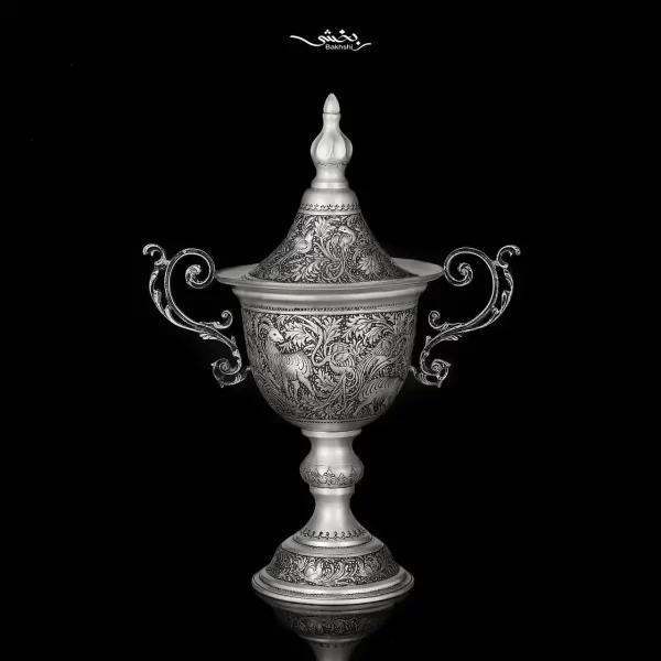 کاپ نقره درب دار قلم شکارگاه