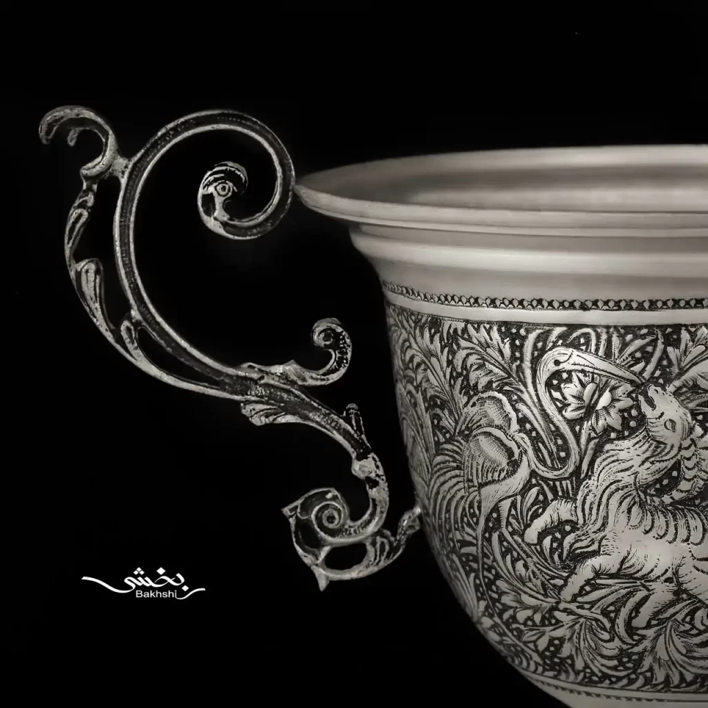 کاپ نقره درب دار قلم شکارگاه