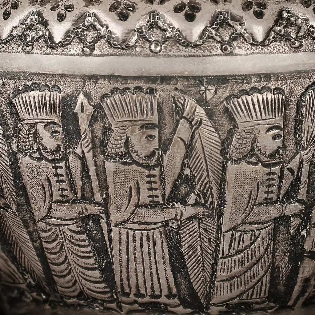 شکلات خوری نقره گلابی قلم تخت جمشید