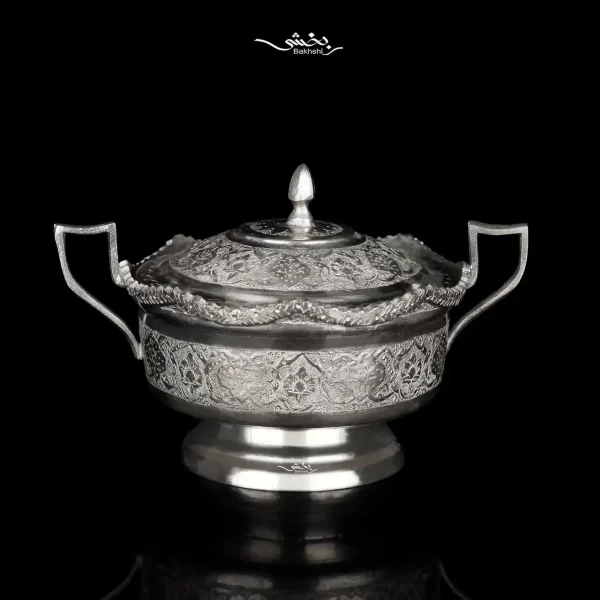 قندان نقره درب دار قلم ترنج